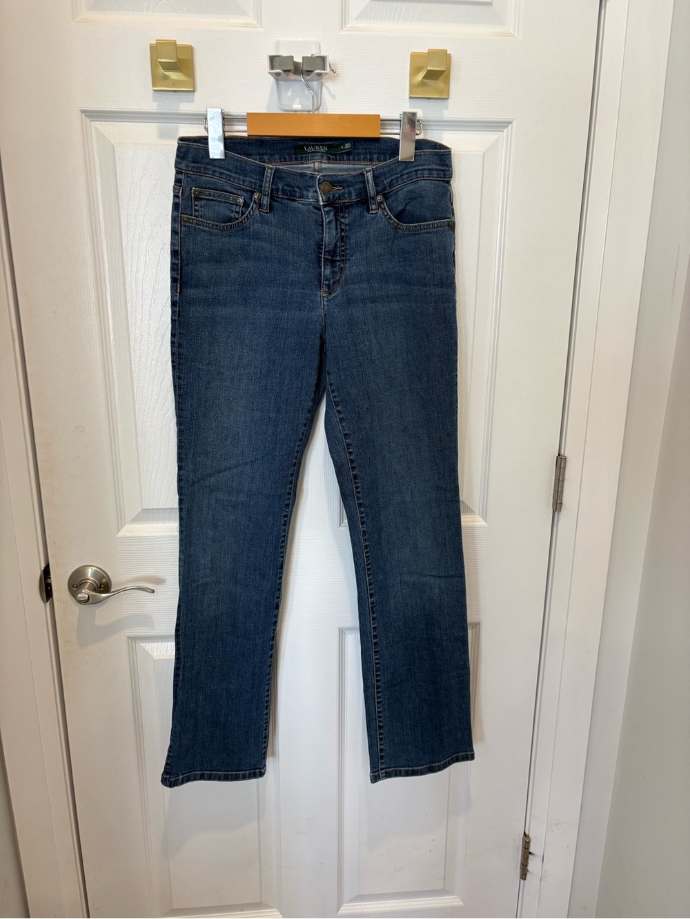 Ralph Lauren Classic Mid-Rise Dark Blue Women's Jeans #1357